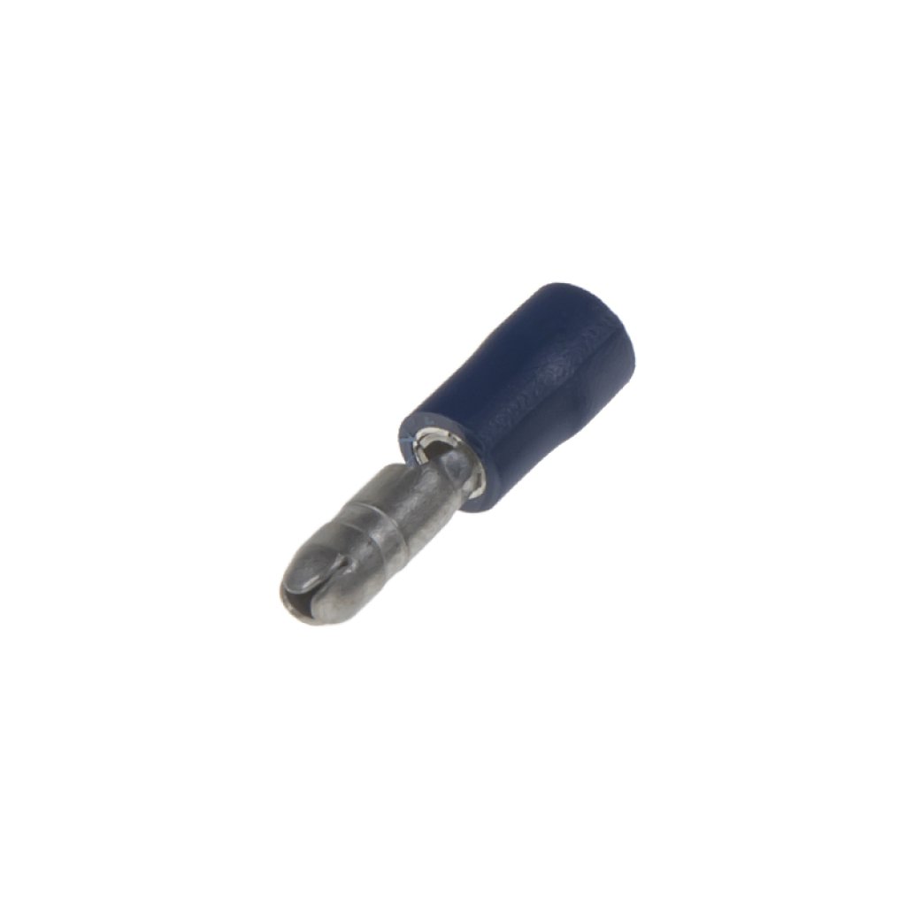 Zástrčka kruhová 4,0 mm modrá, 100 ks
