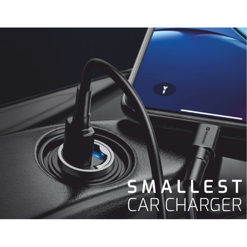 Zástrčka SWISSTEN s USB-C Power Delivery a USB-A Super Charge 3.0 30W, černý, 47681