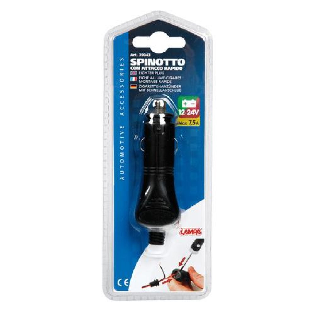 Zástrčka zapalovače 12-24V max. 7,5A, 39043