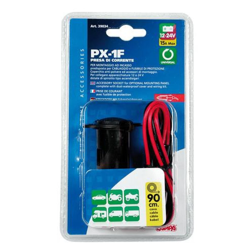 Zásuvka zapalovače plast s kabely, 39034