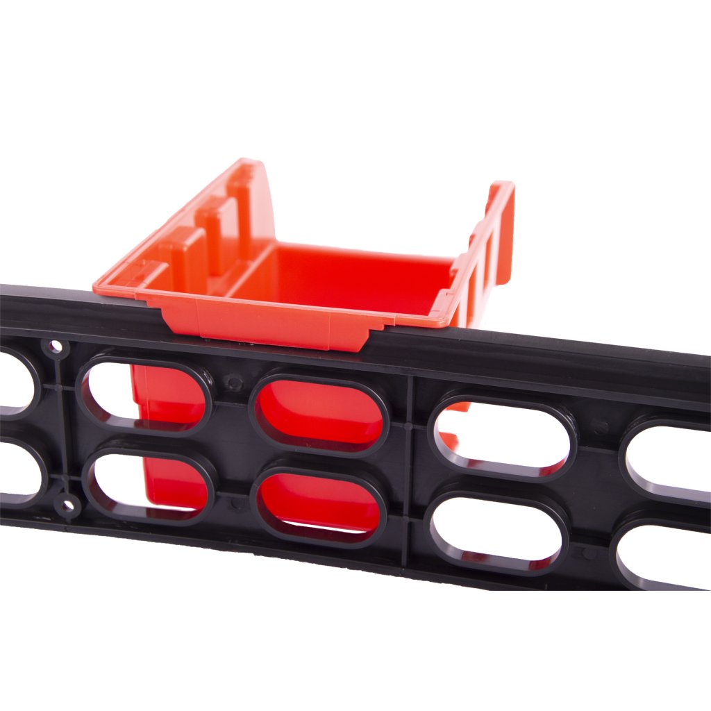 Závěsná plastová lišta s 6 plastovými boxy - MW8712
