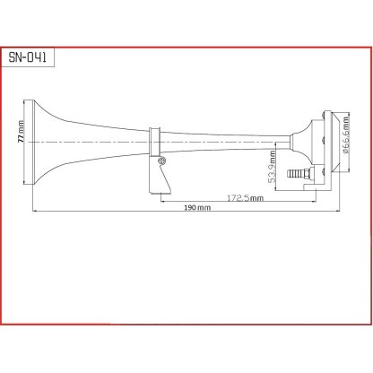 1-tónová fanfára 180mm, 12V s kompresorem