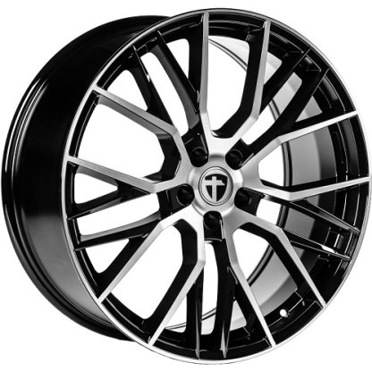10,0x21 5/112 ET20 Tomason TN23; black diamond polished, kužel, průměr 66,6 (900kg)