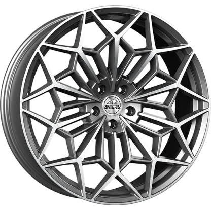 10,0x23 5/112 ET45 Antera A105; moon grey diamond, kulová R14, průměr 66,6 (825kg)