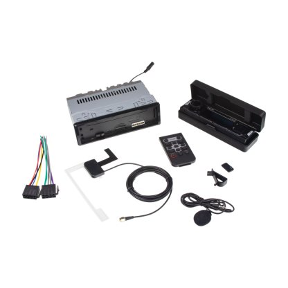 1DIN 12/24V DAB+/FM autorádio Bluetooth/USB/SD/AUX, odnímatelný panel