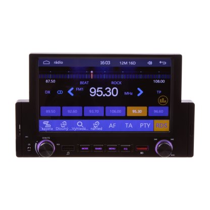1DIN autorádio s 6,2" LCD/3x USB/Blutooth/CarPlay/AndroidAuto/Mirrorlink