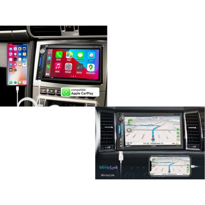 2DIN autorádio s 6,9" LCD, CarPlay, Android Auto, Bluetooth, USB, microSD, multicolor