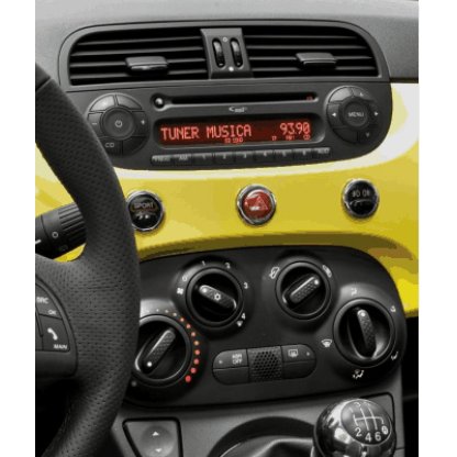 2DIN redukce pro Fiat 500 10/2007- černá matná
