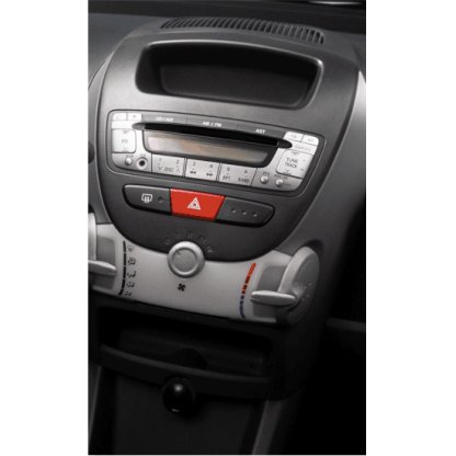 2DIN redukce pro Peugeot 107, Toyota Aygo, Citroën C1 2005-2014 černá