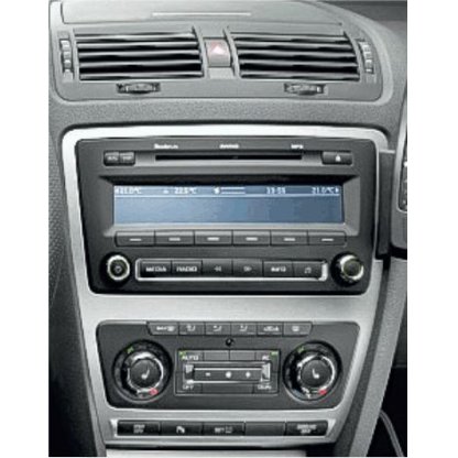 2DIN redukce pro Škoda Octavia 2009-2013 manual/auto Clima dřevo
