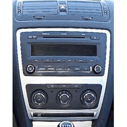 2DIN redukce pro Škoda Octavia 2009-2013 manual Clima šedý