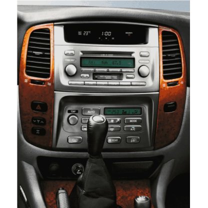 2DIN redukce pro Toyota Land Cruiser 100 2003-2008, Lexus LX-470 1997-2008