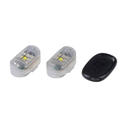 2x AKU LED výstražné světlo na motocykl