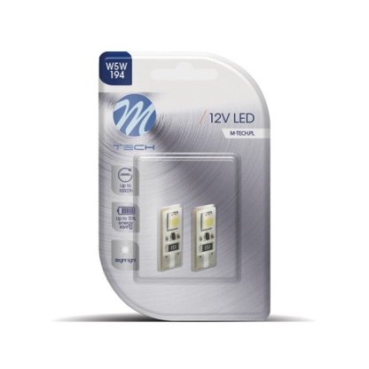 2x Dioda LED L301 - W5W 2xSMD5050 CANBUS bílá LB301W, 51059