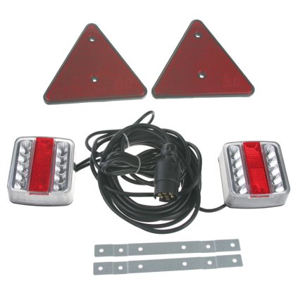 2x Sdružená lampa zadní LED s trojúhelníkem včetně kabeláže a připojení 7pin