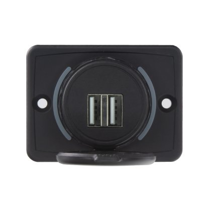 2x USB 4,8A zásuvka 12/24V, montáž na povrch