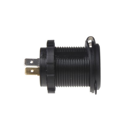2x USB nabíječka s voltmetrem voděodolná do panelu, červená