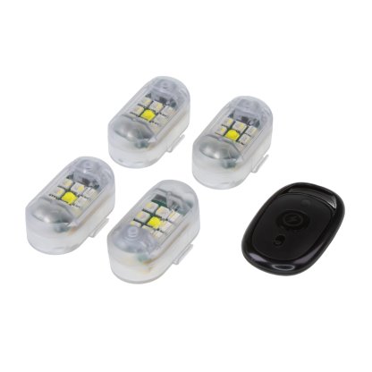 4x AKU LED výstražné světlo na motocykl