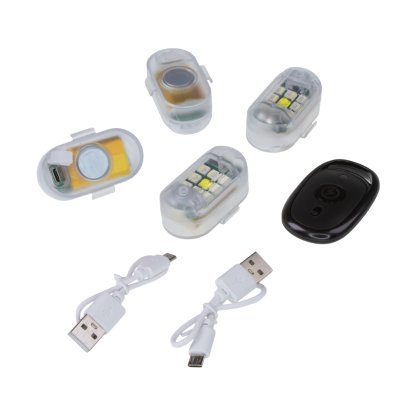 4x AKU LED výstražné světlo na motocykl