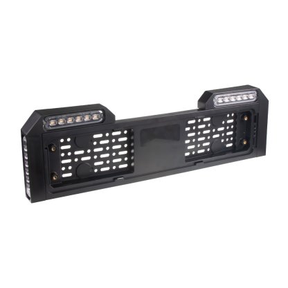 4x PREDATOR 6x4W LED pod SPZ, 12-24V, prohnutové, oranžové, ECE R65