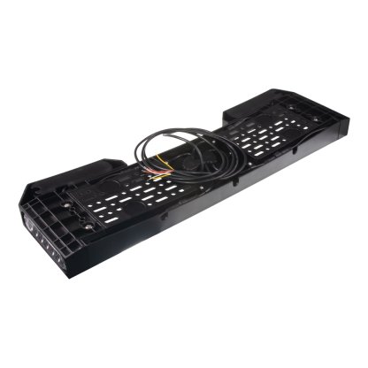 4x PREDATOR 6x4W LED pod SPZ, 12-24V, prohnutové, oranžové, ECE R65