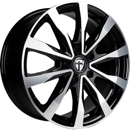 7,5x18 5/112 ET47 Tomason TN28 Flow; black polished, kulová R14, průměr 66,5 (950kg)