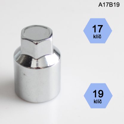 Adapter na kolové šrouby, matice (A17B19); klíč 17mm, kolový šroub nebo matice klíč 19mm