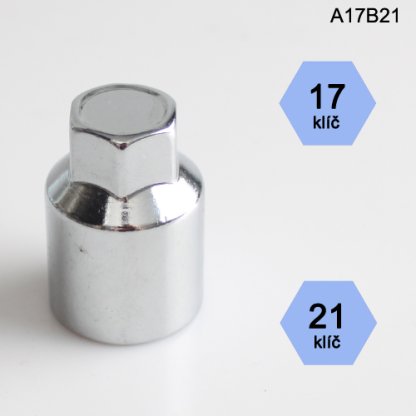 Adapter na kolové šrouby, matice (A17B21); klíč 17mm, kolový šroub nebo matice klíč 21mm