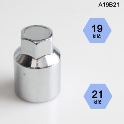 Adapter na kolové šrouby, matice (A19B21); klíč 19mm, kolový šroub nebo matice klíč 21mm