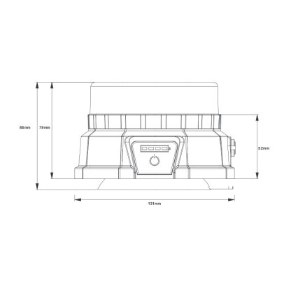 AKU LED maják, 12x3W oranžový, dálkové ovládání, magnet, ECE R10, R65