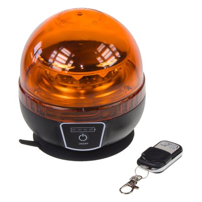 AKU LED maják, 12x3W oranžový, dálkové ovládání, magnet, ECE R65