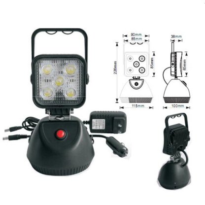 AKU LED světlo s magnetem, 5x3W, 220x115mm