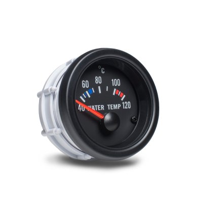 Autogauge palubní přístroj - teplota vody s černým podkladem