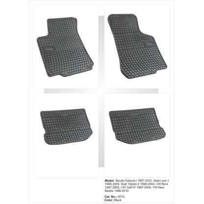 Autokoberce gumové FROGUM Škoda Octavia I 1996-2010, Volkswagen Golf IV 1997-2004