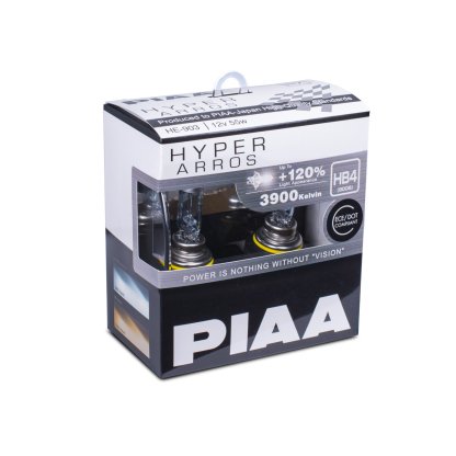 Autožárovky PIAA Hyper Arros 3900K HB4 - o 120 % vyšší svítivost, zvýšený jas
