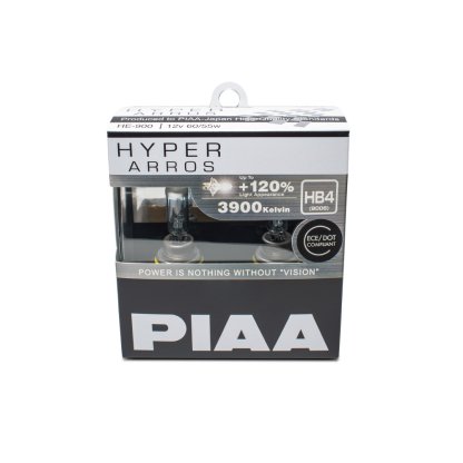 Autožárovky PIAA Hyper Arros 3900K HB4 - o 120 % vyšší svítivost, zvýšený jas