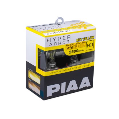 Autožárovky PIAA Hyper Arros Ion Yellow 2500K H11 - teplé žluté světlo 2500K pro použití v extrémních podmínkách
