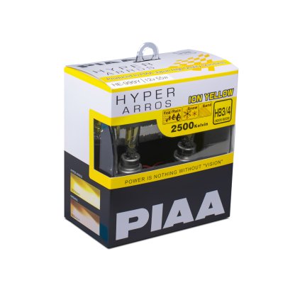 Autožárovky PIAA Hyper Arros Ion Yellow 2500K HB3/HB4 - teplé žluté světlo 2500K pro použití v extrémních podmínkách