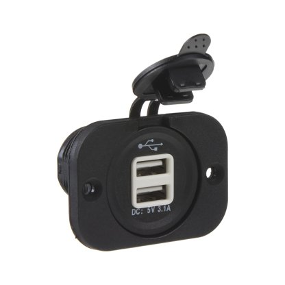 Balení 20ks 2x USB nabíječka (zásuvka) voděodolná do panelu
