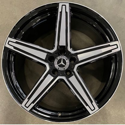 Bazar. disky 9,5x21 5/112 ET30 MK1, černé leštěné, průměr 66,6 900kg Nové DEMO