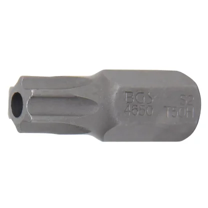 Bit TORX, T50, 10 mm, délka 30 mm, s otvorem - B4650