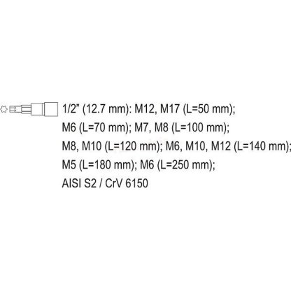 Bity sada 12 ks HEX, SPLINE