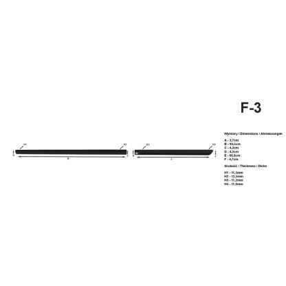 Boční lišty na dveře Ford Focus 5dv Hatchback/Combi 2004-2011 F3 | Rider