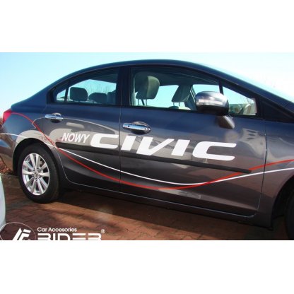 Boční lišty na dveře Honda Civic 4dv Sedan 2012-2017 F16/20 | Rider