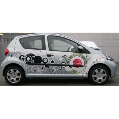 Boční lišty na dveře Toyota Aygo 5dv 2005-2014 F2 | Rider