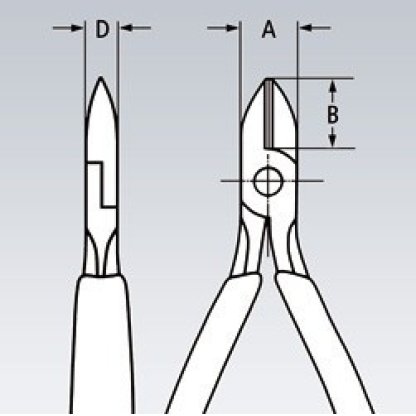 Boční štípací kleště chromované 125 mm - 7603125