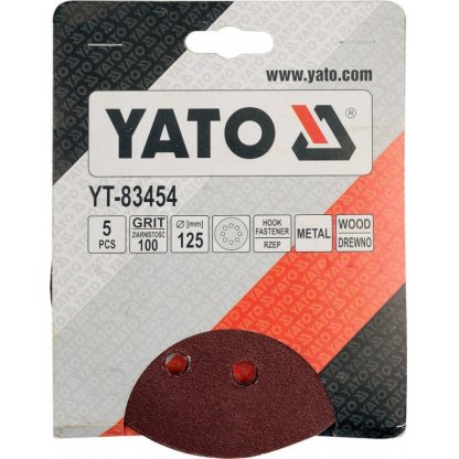Brusný papír 125 mm P40 s otvory 5 ks suchý zip