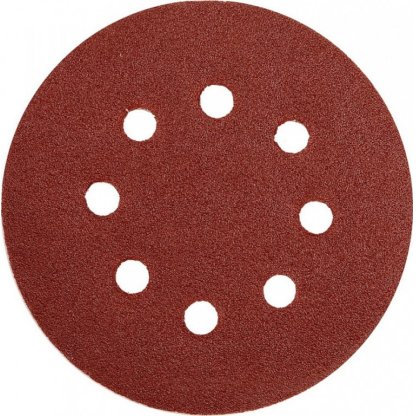 Brusný papír 125 mm P80 s otvory 5 ks suchý zip