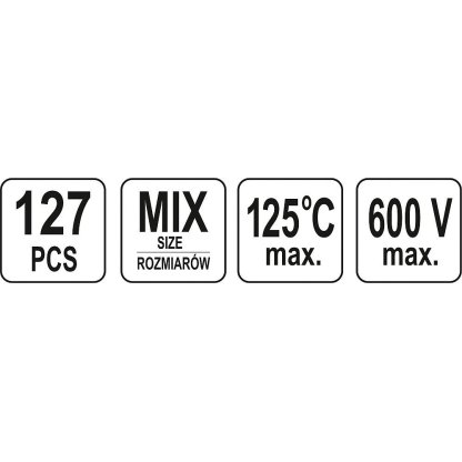 Bužírky smršťovací sada 127 ks - YT-06866