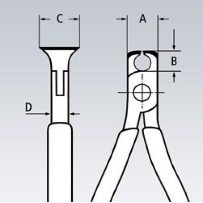 Čelní štípací kleště pro elektroniku 115 mm - 6402115